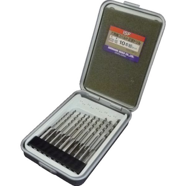 6COD10S  六角軸コバルト正宗ドリル 10本組セット(スチールケース入)