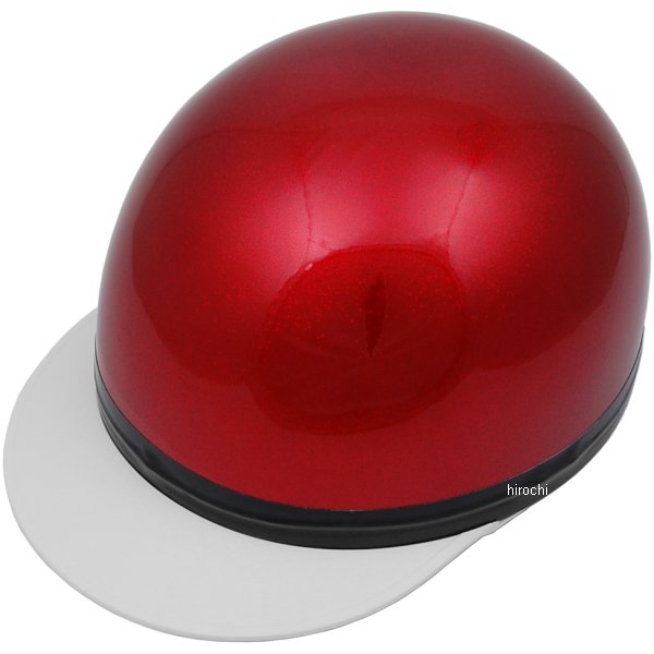 ハーフヘルメット コルク半 レッドラメ フリーサイズ(57-60cm未満)