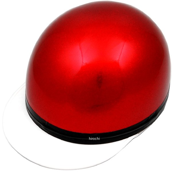 ハーフヘルメット コルク半 三つボタン レッドラメ フリーサイズ(57-60cm未満)