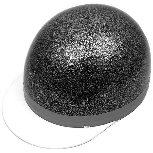 ハーフヘルメット コルク半 三つボタン ブラックラメ フリーサイズ(57-60cm未満)