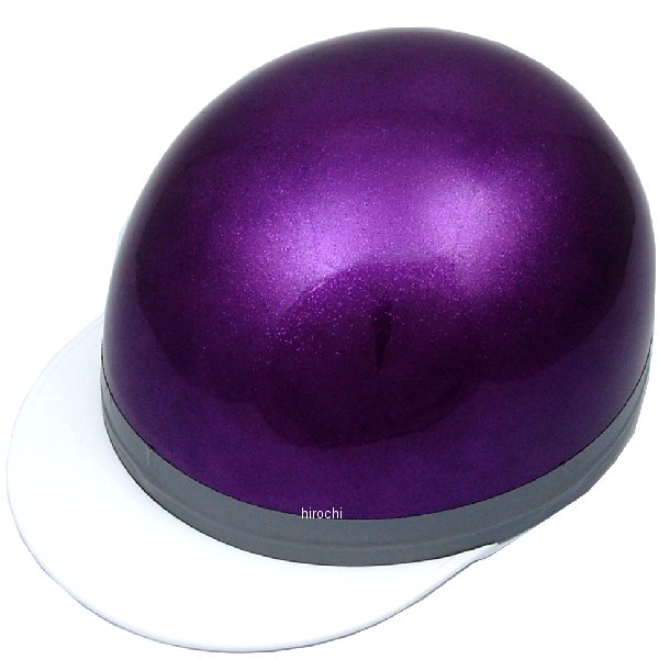 ハーフヘルメット コルク半 三つボタン パープルラメ フリーサイズ(57-60cm未満)