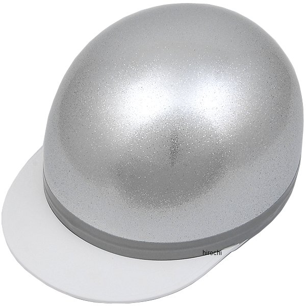 ハーフヘルメット コルク半 三つボタン シルバーラメ フリーサイズ(57-60cm未満)