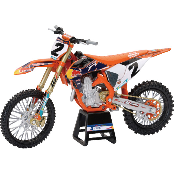 ミニ レッドブル KTM 450 SX-F COOPER 1:12 スケール オレンジ/黒/白
