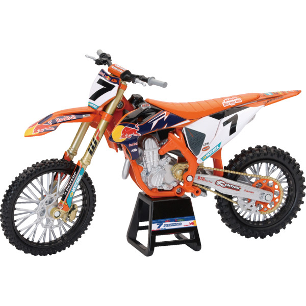 ミニ レッドブル KTM 450 SX-F AARON 1:12 スケール オレンジ/黒/白