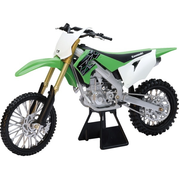 ミニ カワサキ KX 450F ダートバイク 1:6 スケール 緑/白/黒
