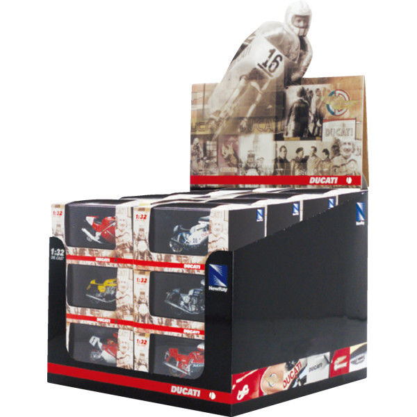 ミニ ドゥカティ バイク アソートメント 1:32 スケール マルチカラー