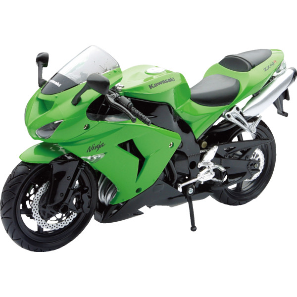 ミニ カワサキ ZX-10R スポーツ バイク 1:12 スケール 緑