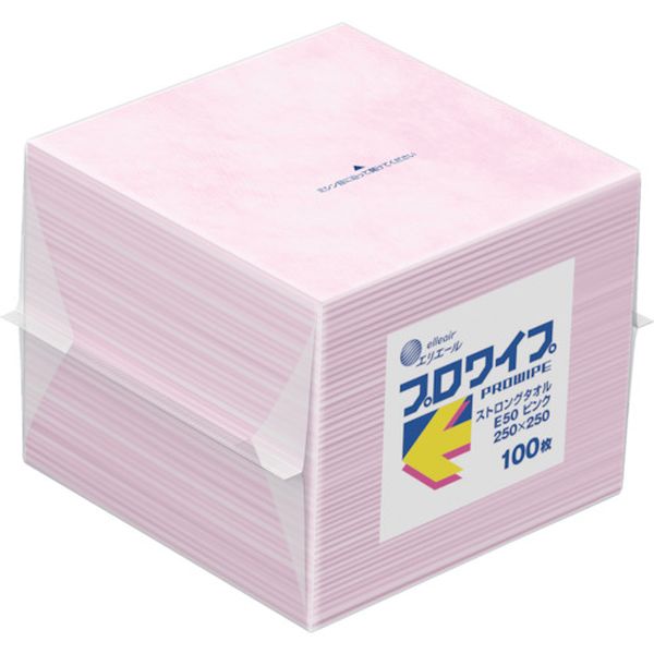 エリエールビジネスサポート エリエール プロワイプ ストロングタオルE50 ピンク 250×250