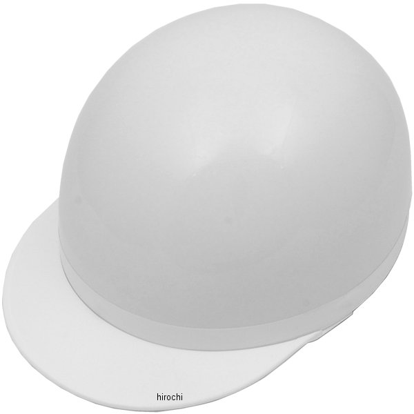 ハーフヘルメット 白ツバ 白 XLサイズ(61-62cm)