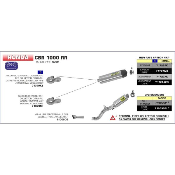 スリップオンマフラー GP2 08年-13年 CBR1000RR チタン