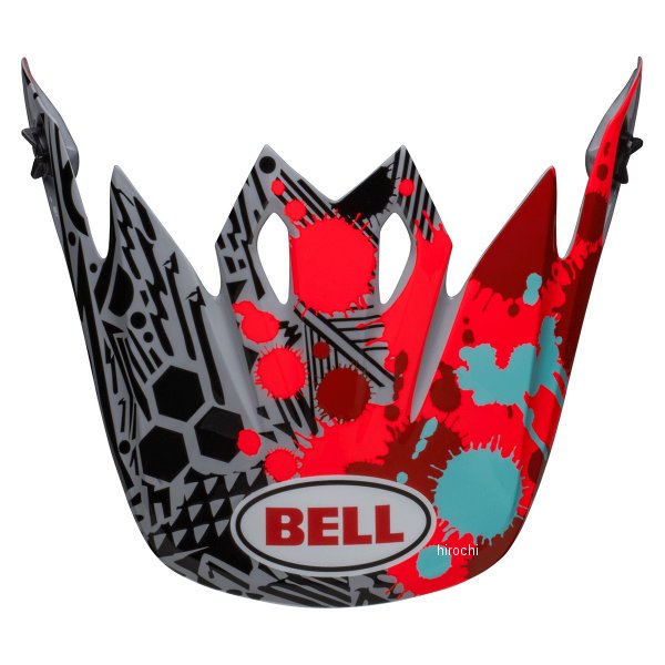 MX-9 バイザー タガー スプラッター ブライト赤/グレー