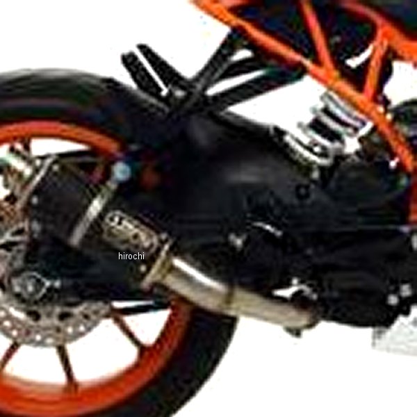 スリップオンマフラー GP2 17年-18年 KTM DUKE390 ニクロムダーク/ステンレスエンド