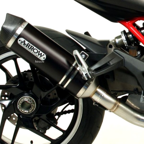 スリップオンマフラー RACE TECH 14年-15年 ドゥカティ Monster1200 アルミダーク/カーボンエンド