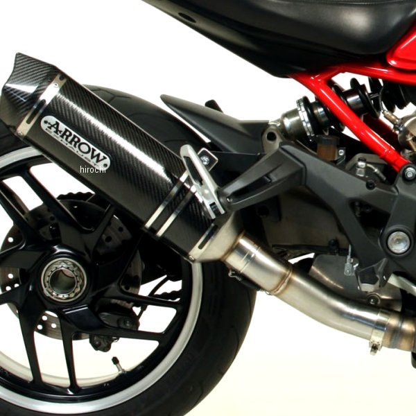 スリップオンマフラー RACE TECH 14年-16年 ドゥカティ MONSTER1200 カーボン/カーボンエンド