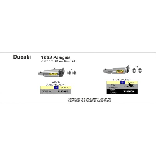 スリップオンマフラー WORKS デュアル 15年-16年 ドゥカティ SCRAMBLER チタン/カーボンエンド