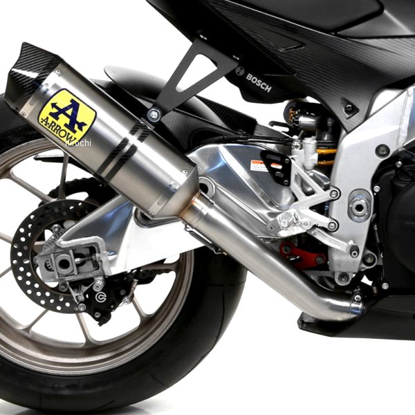 フルエキゾースト RACE TECH 触媒無し 19年-20年 Aprilia RSV41100Factory アルミ/カーボンエンド