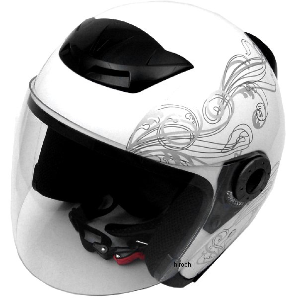 ジェットヘルメット グラフィック 白 61-62cm未満