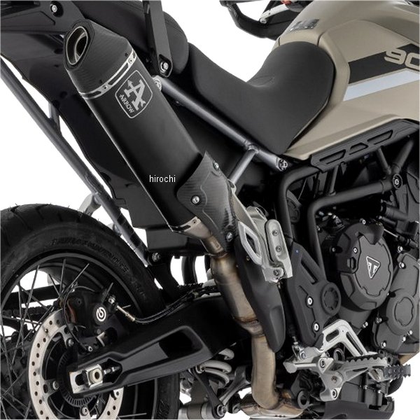 スリップオンマフラー Veloce 20年-23年 TIGER850 Sport アルミダーク ヒートシールド付き