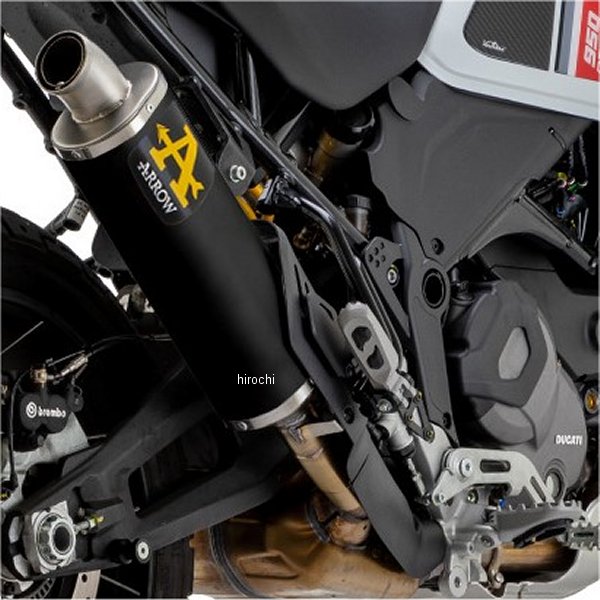 スリップオンマフラー INDY RACE 22年 ドゥカティ デザートX950 アルミダーク/ステンエンド