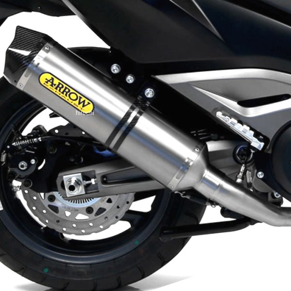 フルエキゾースト RACE TECH 触媒有り 17年-18年 Kymco AK550 アルミ/カーボンエンド