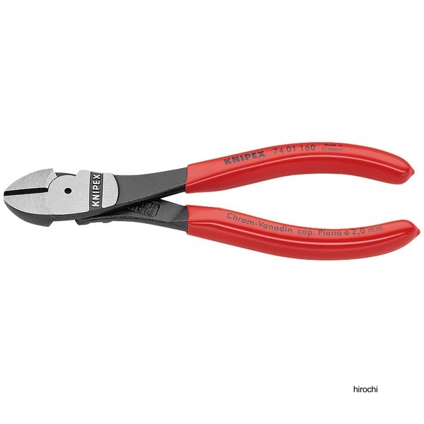 KNIPEX 強力型斜ニッパー(硬線用) 160mm プラスチックコーティングハンドル