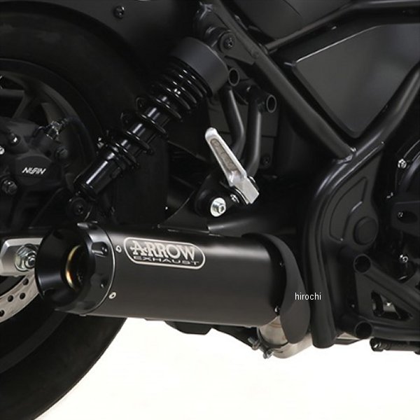 スリップオンマフラー リンクパイプ付 20年-21年 レブル500 ニクロムダーク/アルミダークエンド