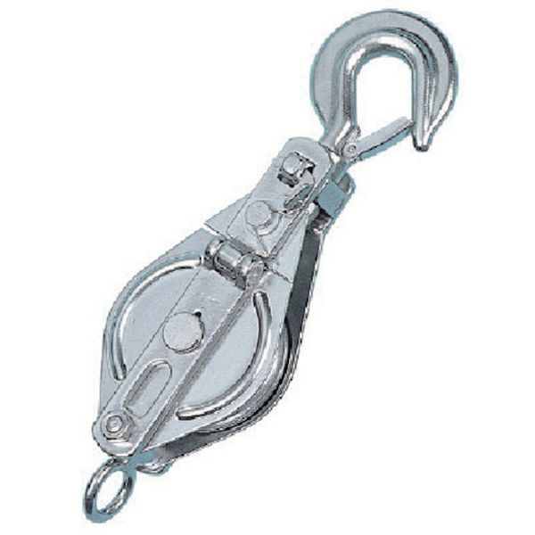 ステンレス一車スナッチ フック型75mm