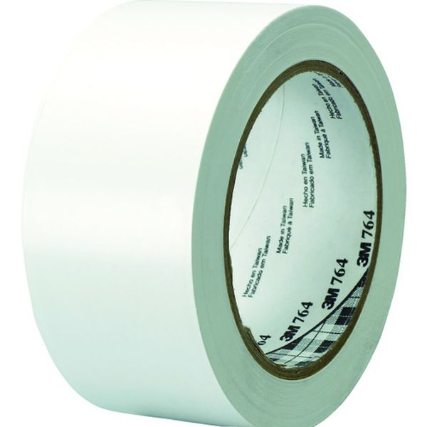 764WHI50X32 116-2412  ラインテープ 764 白 50.8mm×32.9m