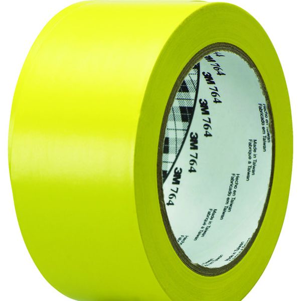 764YEL50X32 116-2413  ラインテープ 764 黄 50.8mm×32.9m