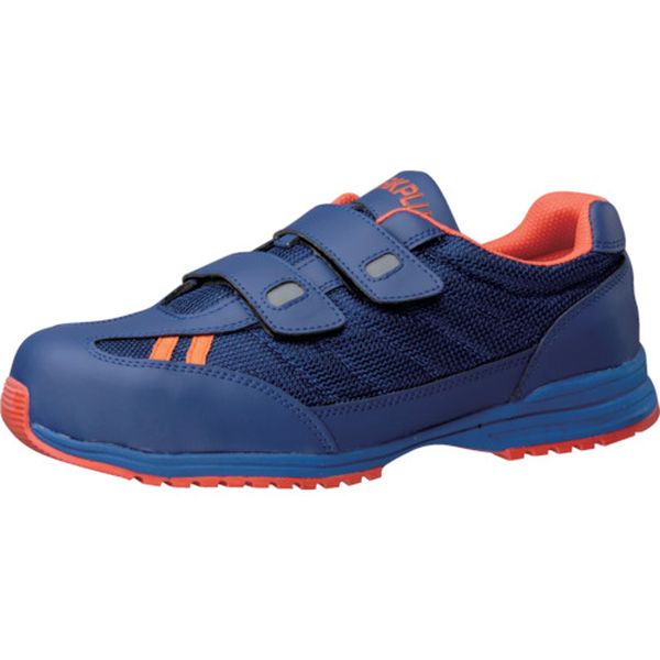 WPT115BLOR28.0 789-2993 超軽量先芯入スニーカー WPT-115ブルー×オレンジ 28cm