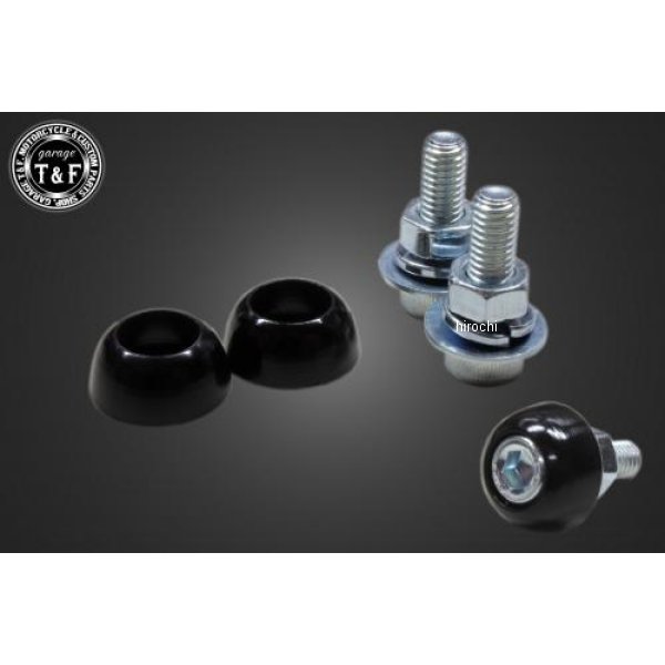 ライセンスボルト(ドーム)ブラック