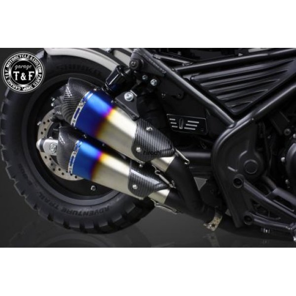 スリップオン コンバットマフラー(ヒートグラデーション)ツインKIT レブル250