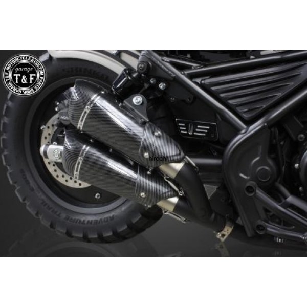 スリップオン コンバットマフラー(カーボン柄)ツインKIT レブル250