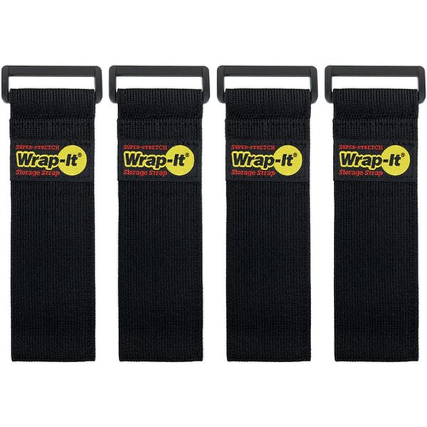 70412B 708-6511  配線コード用伸縮性収納ストラップ 12インチ 黒