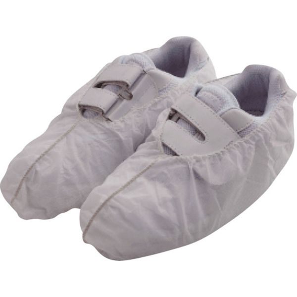 853-7746  不織布使いきりシューズカバー ホワイト 100枚入り