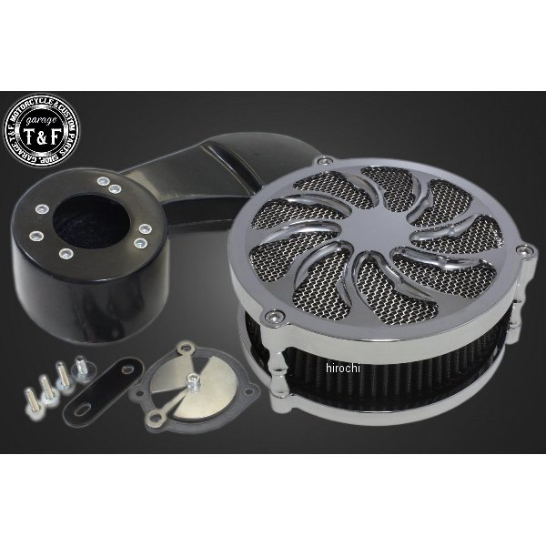 ラグジュアリーエアクリーナーKITタイフーン (メッキ)  スティード400