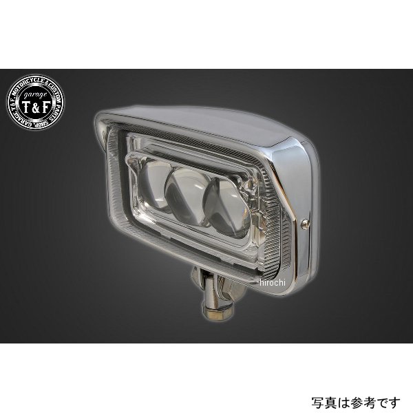 ビンテージスクエアヘッドライト (メッキ) LED仕様 エリミネーター250V