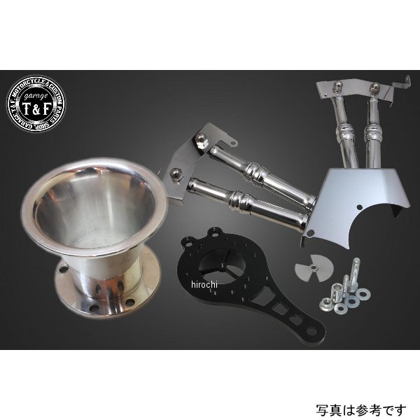 ファンネル (ポリッシュ) &プッシュロッドカバー (メッキ) SET ドラッグスター250