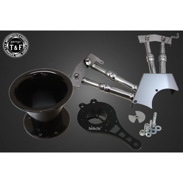 ファンネル (ブラック) &プッシュロッドカバー (メッキ) SET ドラッグスター250