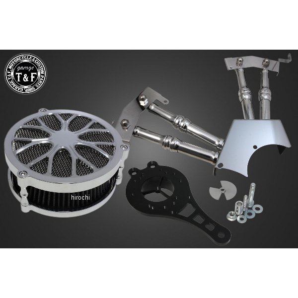 ラグジュアリーフラワー (メッキ) &プッシュロッドカバー (メッキ) SET ドラッグスター250