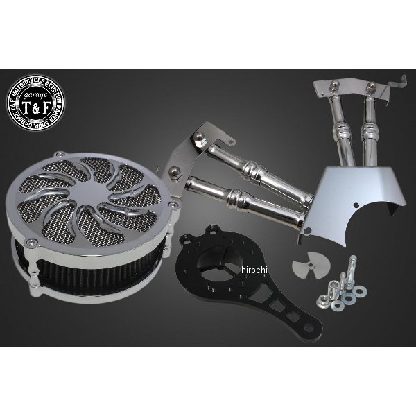 ラグジュアリータイフーン (メッキ) &プッシュロッドカバー (メッキ) SET ドラッグスター250