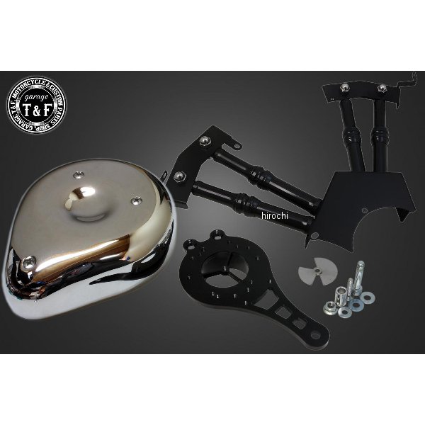 ティアドロップ (メッキ) &プッシュロッドカバー (ブラック) SET ドラッグスター250