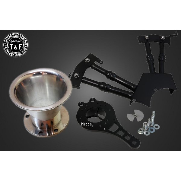 ファンネル (ポリッシュ) &プッシュロッドカバー (ブラック) SET ドラッグスター250