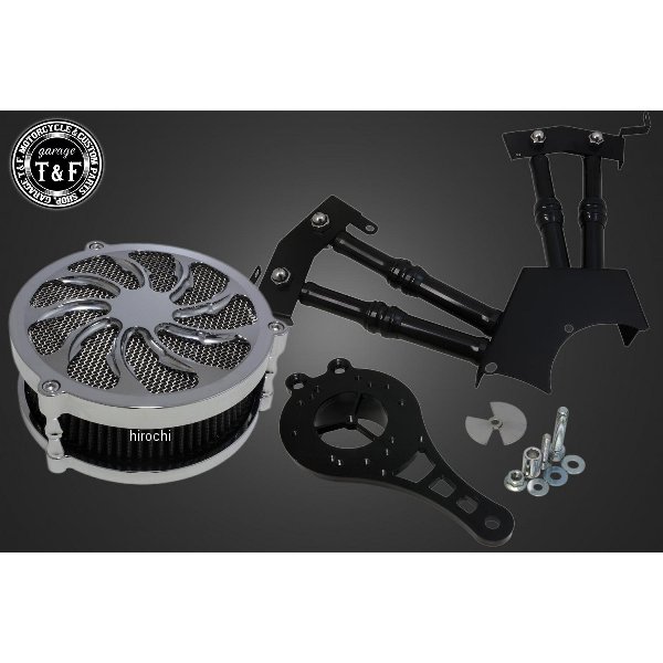 ラグジュアリータイフーン (メッキ) &プッシュロッドカバー (ブラック) SET ドラッグスター250