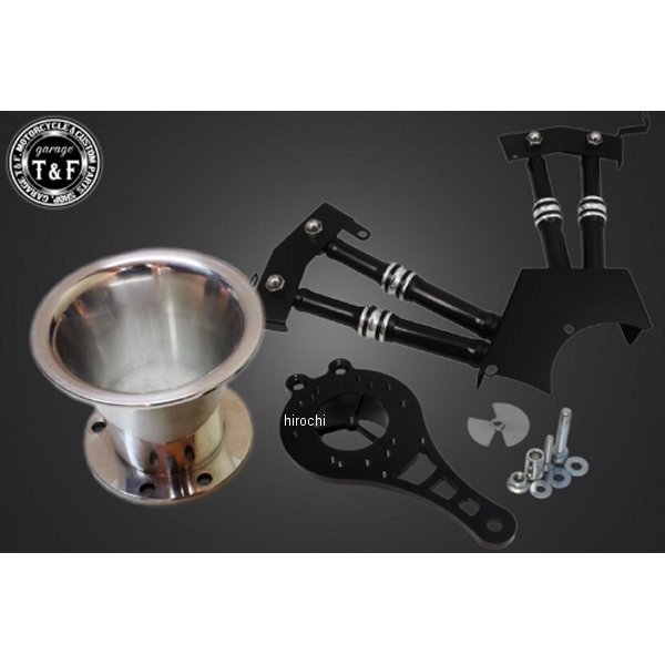 ファンネル (ポリッシュ) &プッシュロッドカバー (コントラスト) SET ドラッグスター250