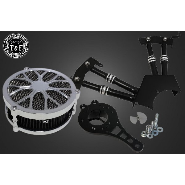 ラグジュアリーフラワー (メッキ) &プッシュロッドカバー (コントラスト) SET ドラッグスター250