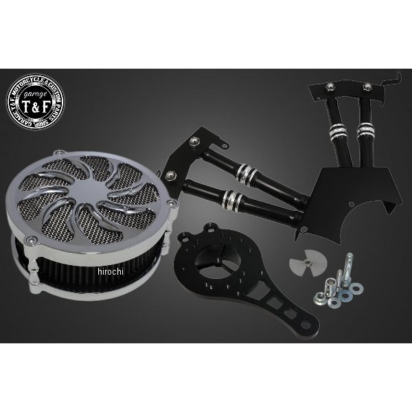 ラグジュアリータイフーン (メッキ) &プッシュロッドカバー (コントラスト) SET ドラッグスター250