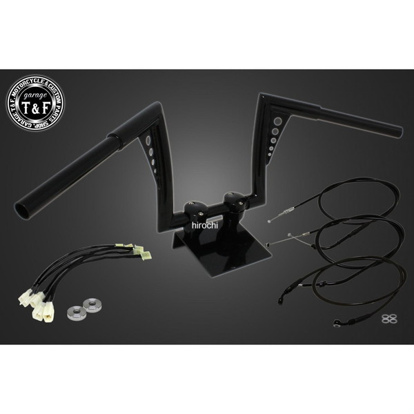 17年-19年 レブル250 ABS非搭載 極太バットマンハンドル 10インチ(ブラック)&ワイヤーセット