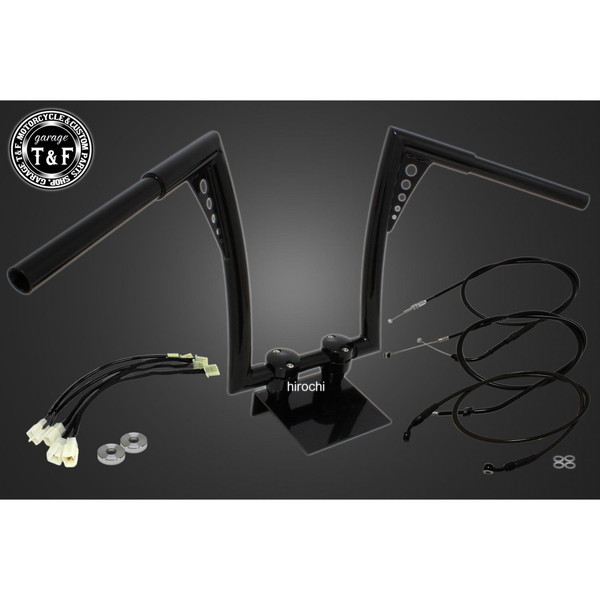 17年-19年 レブル250 ABS非搭載 極太バットマンハンドル 14インチ(ブラック)&ワイヤーセット