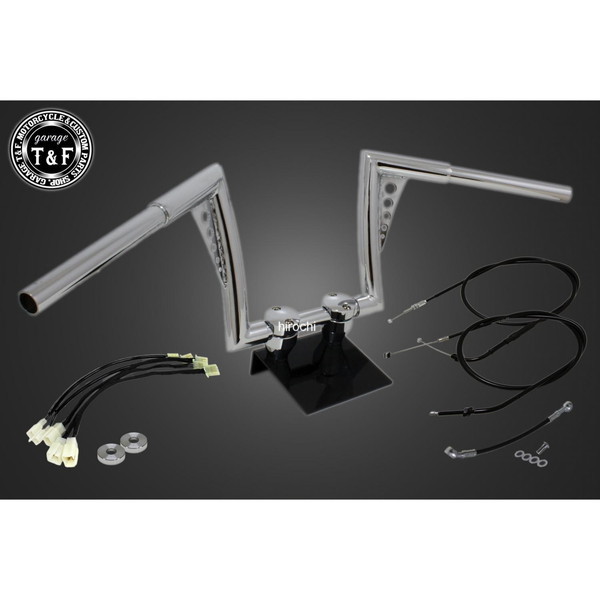 17年-19年 レブル250 ABS搭載 極太バットマンハンドル 10インチ(メッキ)&ワイヤーセット